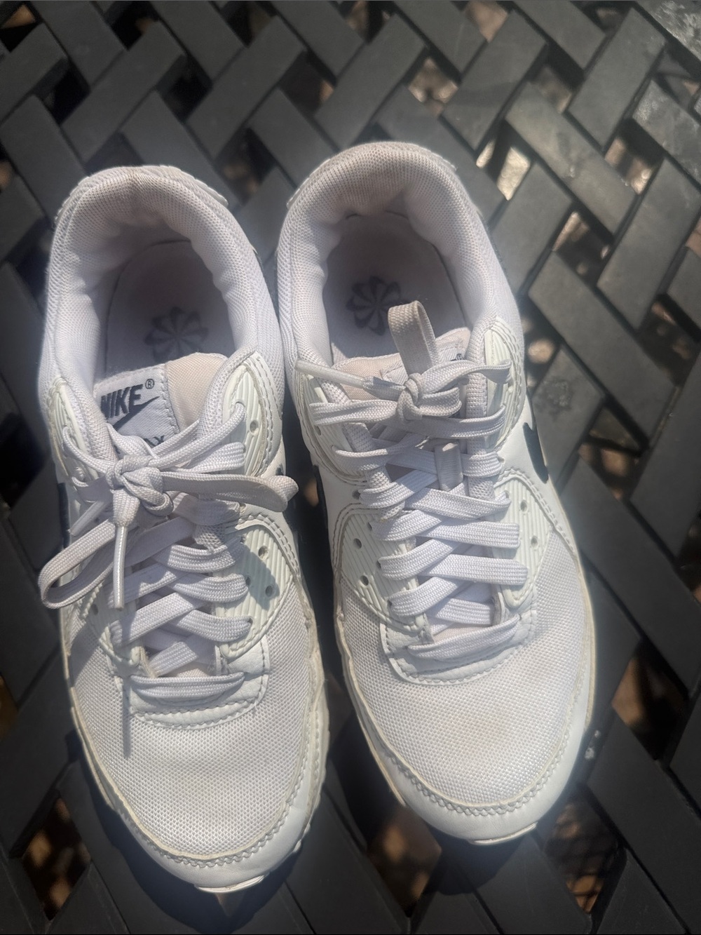 Nike Air Max 90 White and Black Women’s Air Max 90 Sneakers 7 - Picture 11 of 11